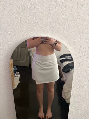 Athleta White Stretch Mini Skirt